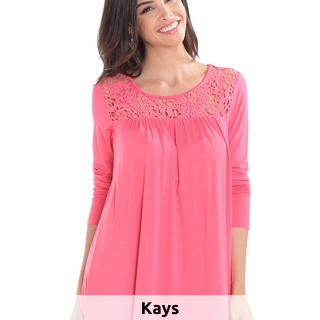 Top mit Spitze, rosa