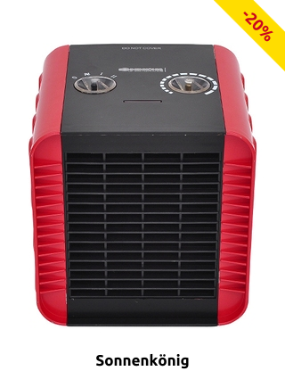 Sonnenkönig Keramik-Heizlüfter «Cuby», mit Thermostat