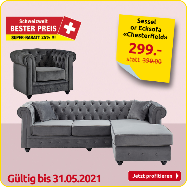 Sessel «Chesterfield», grau