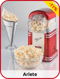 Ariete Popcornmaschine, rot/weiss