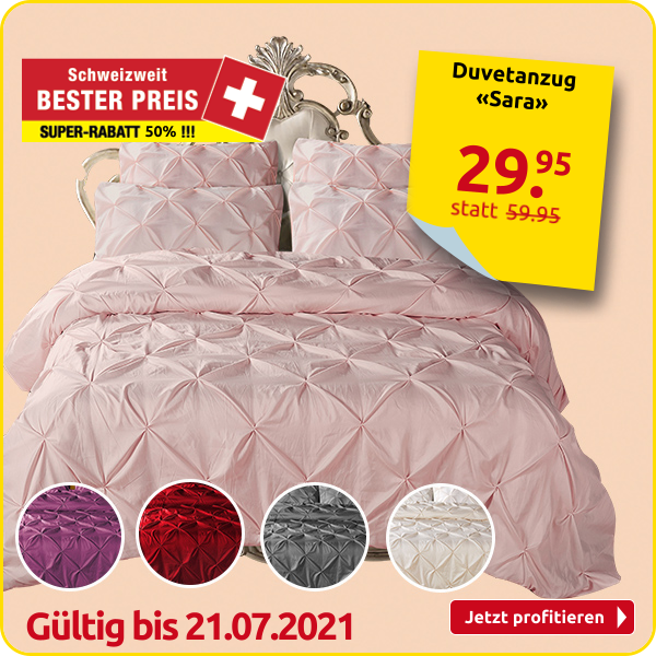 Duvetanzug «Sara», 160 x 210 cm, rosa