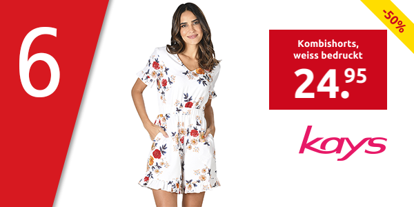 Kombishorts, weiss bedruckt