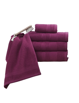 Badetücher, Frottee-Set, 4-teilig, ultraweich, magenta