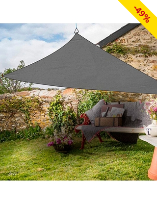 Dreieck-Sonnensegel 3,6 m, grau