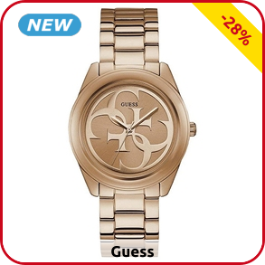 Damenuhr Guess «Quattro G», roségoldfarben