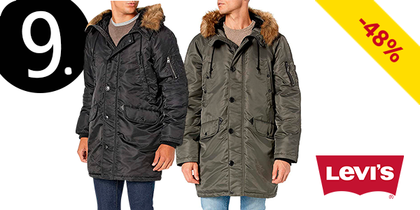 Levis Herren-Parka «Flight», schwarz