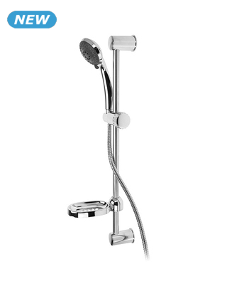 Duschset «Wellness», 3-teilig, chromfarben