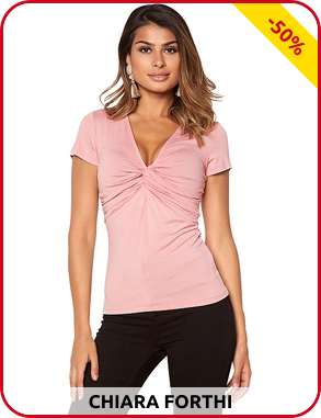 Top von Chiara Forthi mit Drapierung, rosa