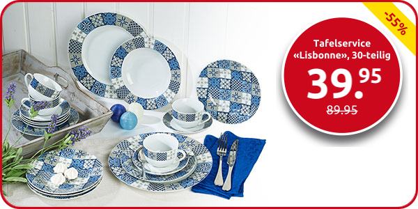 Tafelservice «Lisbonne», 30-teilig
