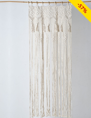 Vorhang «Makramee», naturfarben
