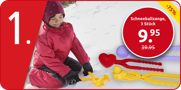 Schneeballzange, 3 Stück