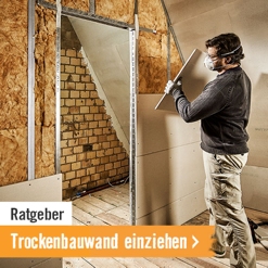 HORNBACH Ratgeber: Wände einziehen durch Trockenbau