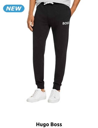 HUGO BOSS Jogginghose mit Logo, schwarz