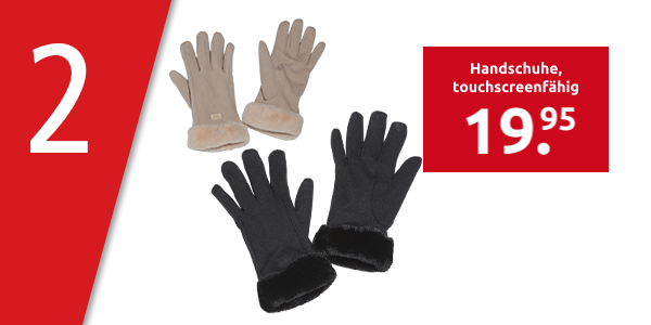 Handschuhe, touchscreenfähig, gefüttert