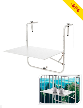 Klappbarer Balkontisch, 60x43 cm