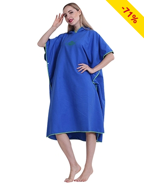 Badeponcho, 110 x 90 cm, blau