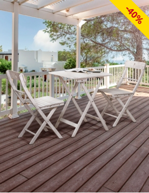 Gartenset «White», klappbar, weiss