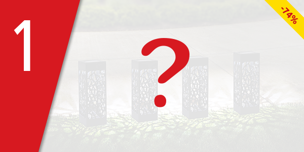 Solarlampe «Cube», 4 Stück