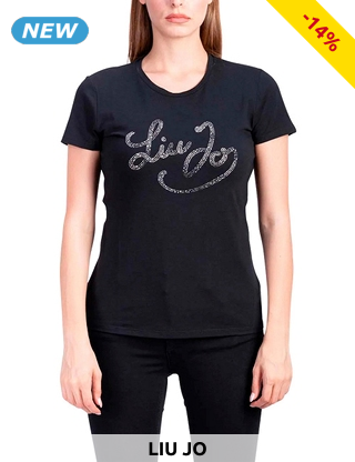 LIU JO T-Shirt Kurzarm, schwarz