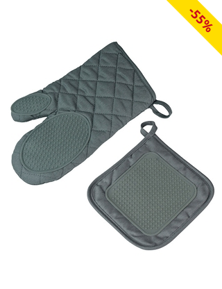 Küchenset, 2-teilig, anthrazit