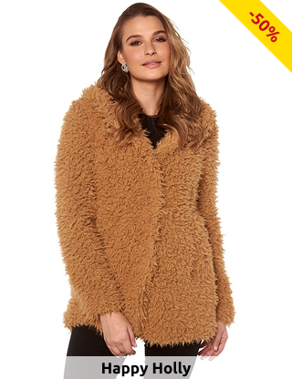 Teddy-Jacke, Happy Holly, beige