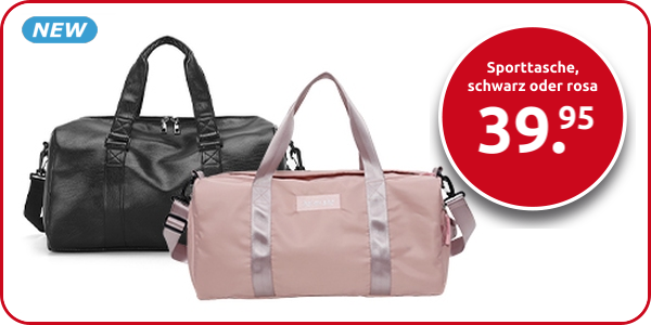 Sporttasche, 24 x 52 x 25 cm, schwarz