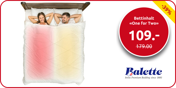 Bettinhalt «One for Two», 200 x 220 cm