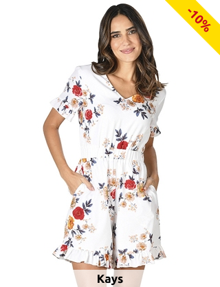 Kombishorts, weiss bedruckt