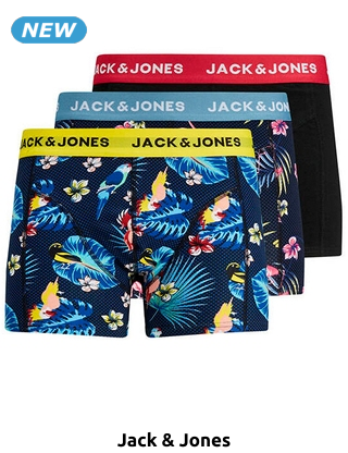 JACK & JONES Boxer, 3er-Pack, bunt + bunt + schwarz