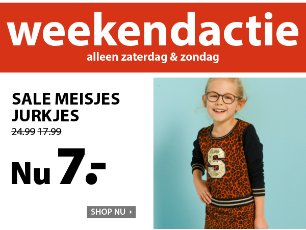 weekendactie meisjesjurkjes