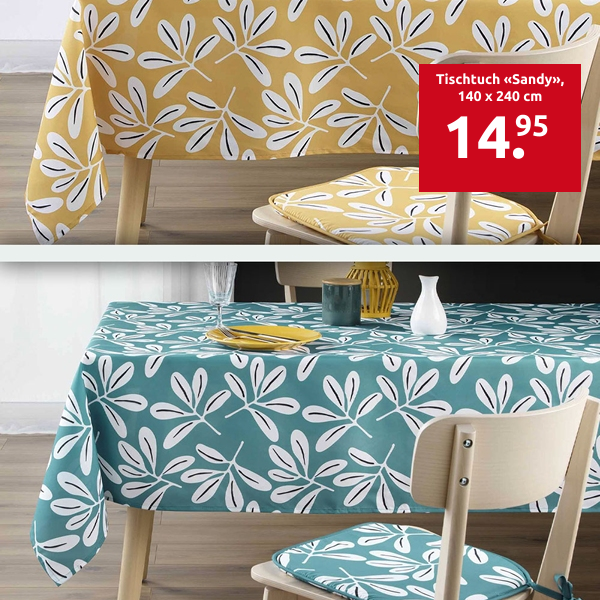 Tischtuch «Sandy», 140 x 240 cm, gelb