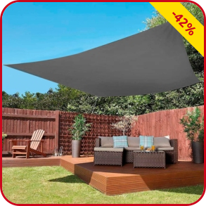 Sonnensegel 5 x 5 m, grau