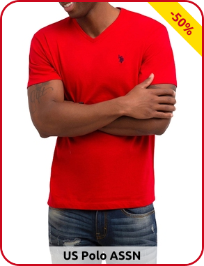 US Polo ASSN T-Shirt für IHN, rot