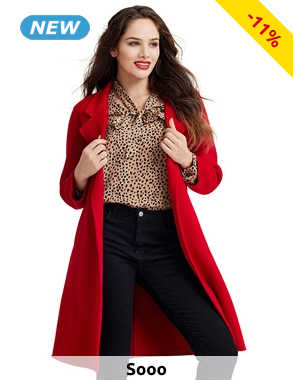 Wollmantel «Romantique», rot