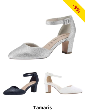 Tamaris Pumps mit Fesselriemchen, silberfarben