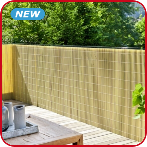 Sichtschutzhecke Bamboo, natur/braun