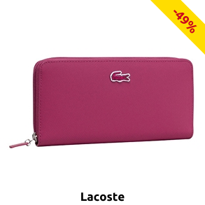 Lacoste Portemonnaie mit Reissverschluss, fuchsia