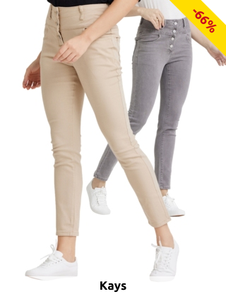 Jeans Push-up «Charmante», grau