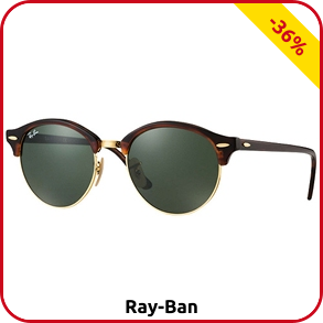 Ray-Ban Damen-Sonnenbrille «Clubround», Havana/goldfarben
