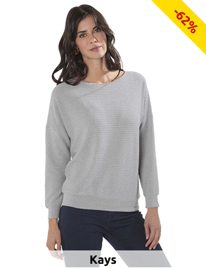 Pullover mit Fledermausärmeln, hellgrau