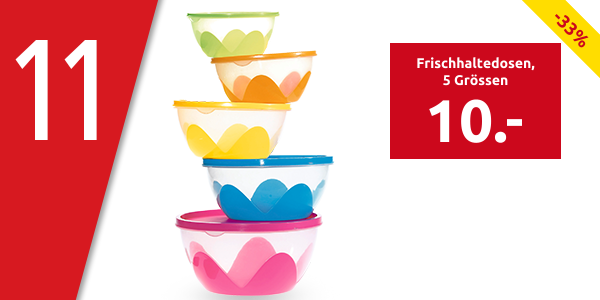 Frischhaltedosen, 5 Grössen