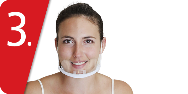 Transparentes Mundvisier, H total 10 cm