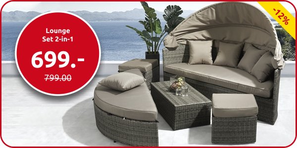 Lounge Set 2-in-1, braungrau/ taupe