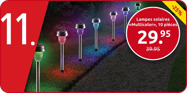 Lampes solaires  «Multicolor», 10 pièces