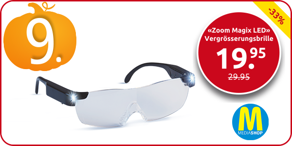 LED-Vergrösserungsbrille mit Lupeneffekt «Zoom Magix LED»
