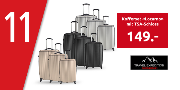 TRAVEL EXPEDITION Kofferset «Locarno» mit TSA-Schloss