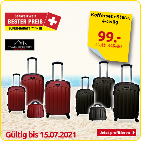 Kofferset «Star», 4-teilig, rot