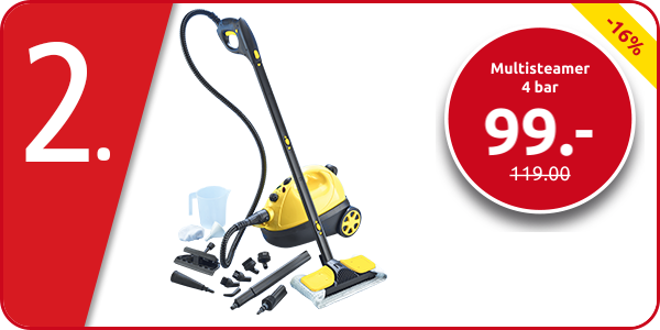 Multisteamer 4 bar, mit integriertem Zubehör