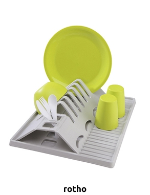Rotho Geschirrabtropfer, zusammenklappbar