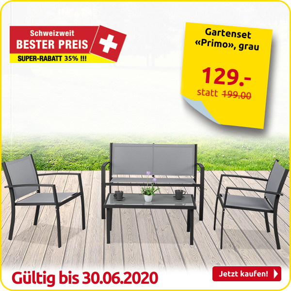 Gartenset «Primo», grau